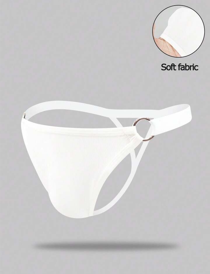 Men's Simple Solid Color Thong Underwear, Lingerie Bridallingerie